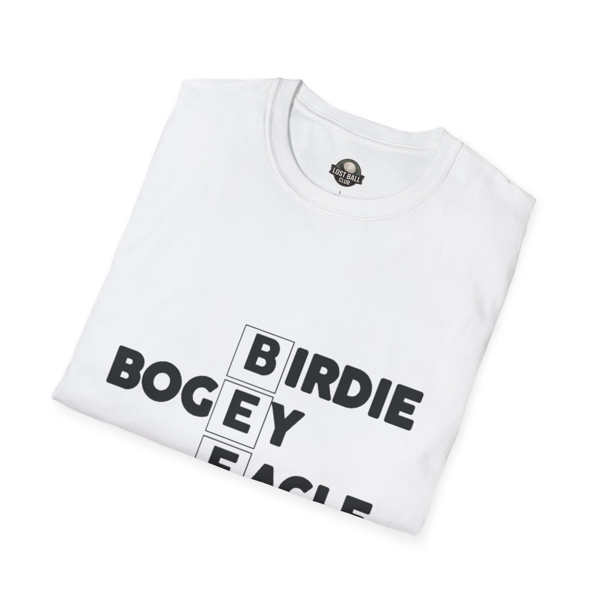 Golf Score Crossword T-Shirt — Birdie Bogey Eagle Par Design