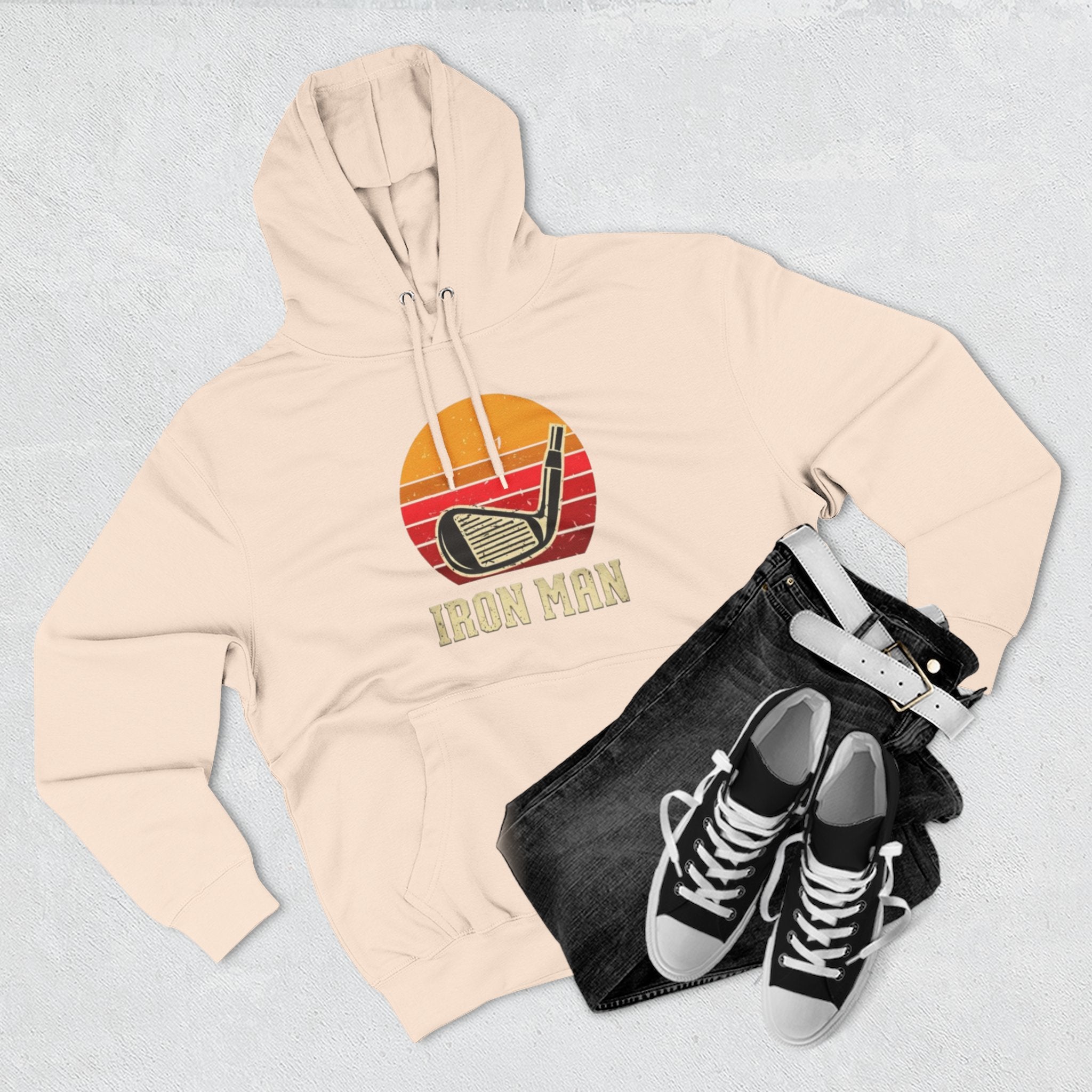 Vintage Sunset Graphic Fleece Hoodie