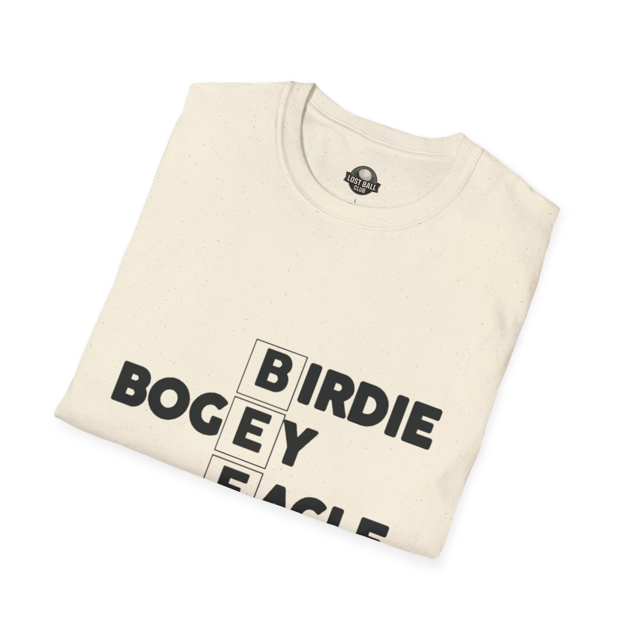 Golf Score Crossword T-Shirt — Birdie Bogey Eagle Par Design