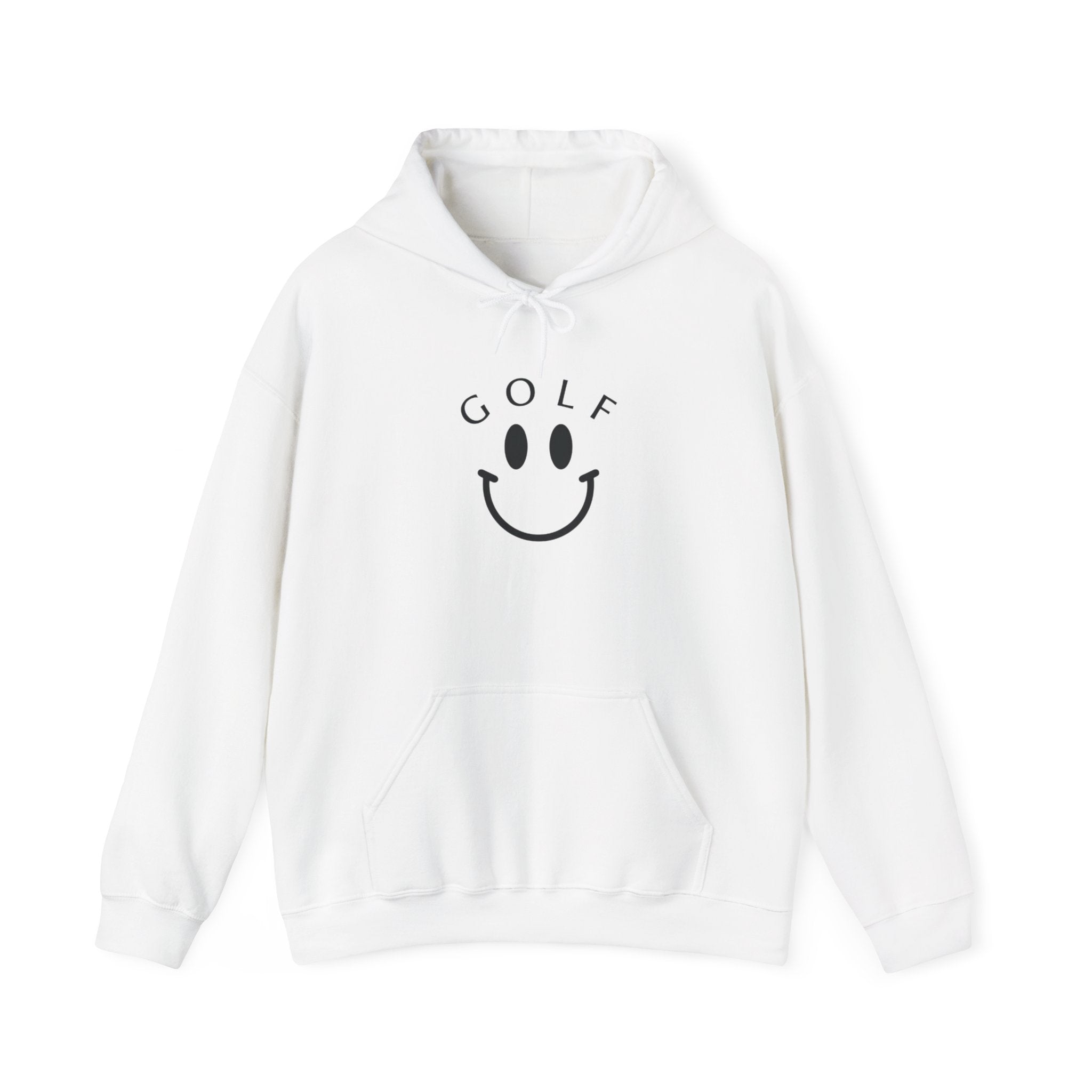 Golf Smiley Hoodie – Minimalist Retro Golf Graphic Sweatshirt