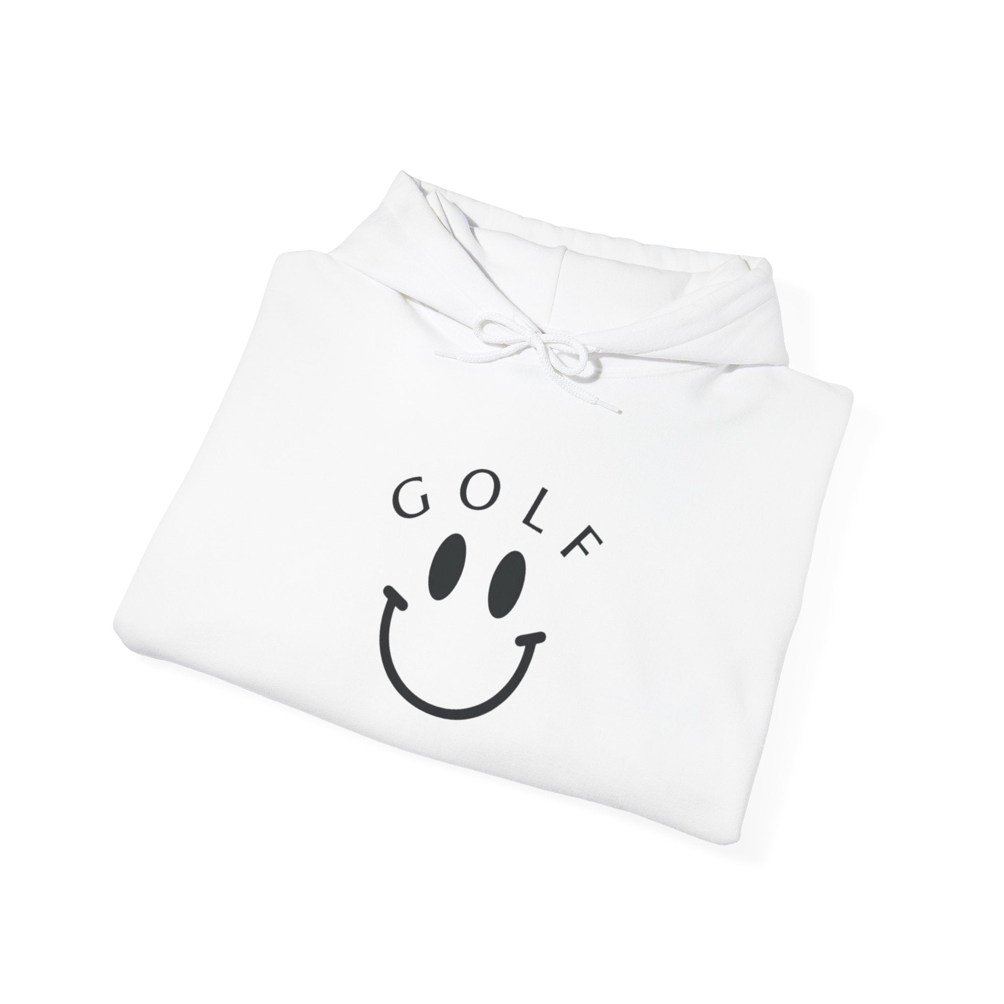 Golf Smiley Hoodie – Minimalist Retro Golf Graphic Sweatshirt