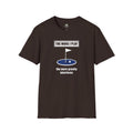 Golf T‑Shirt — "The More I Play the More Gravity Interferes" Funny Golf Shirt