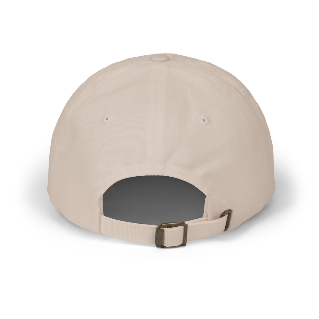 Golf Smiley Dad Cap — Classic White Embroidered Golf Smile Hat