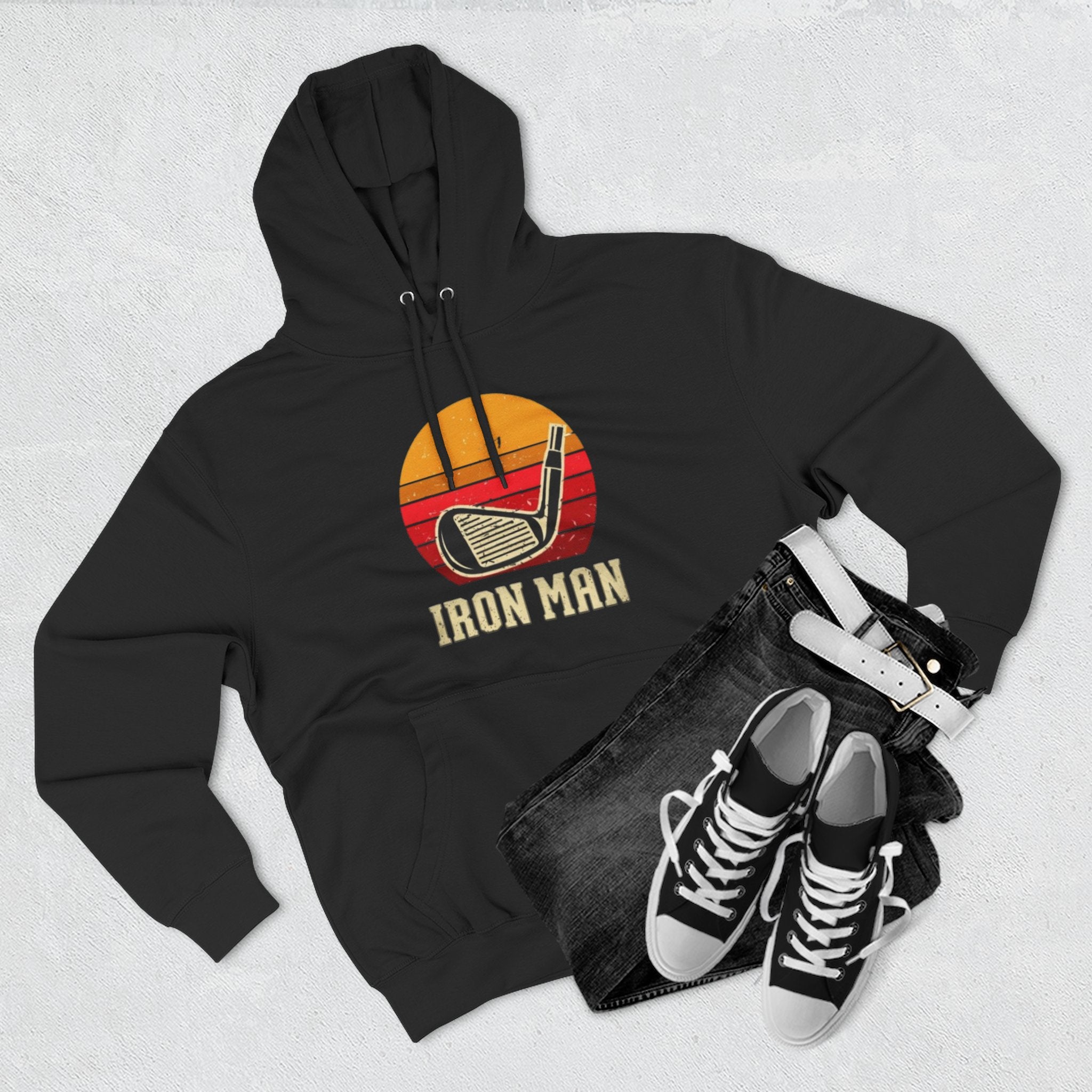 Vintage Sunset Graphic Fleece Hoodie