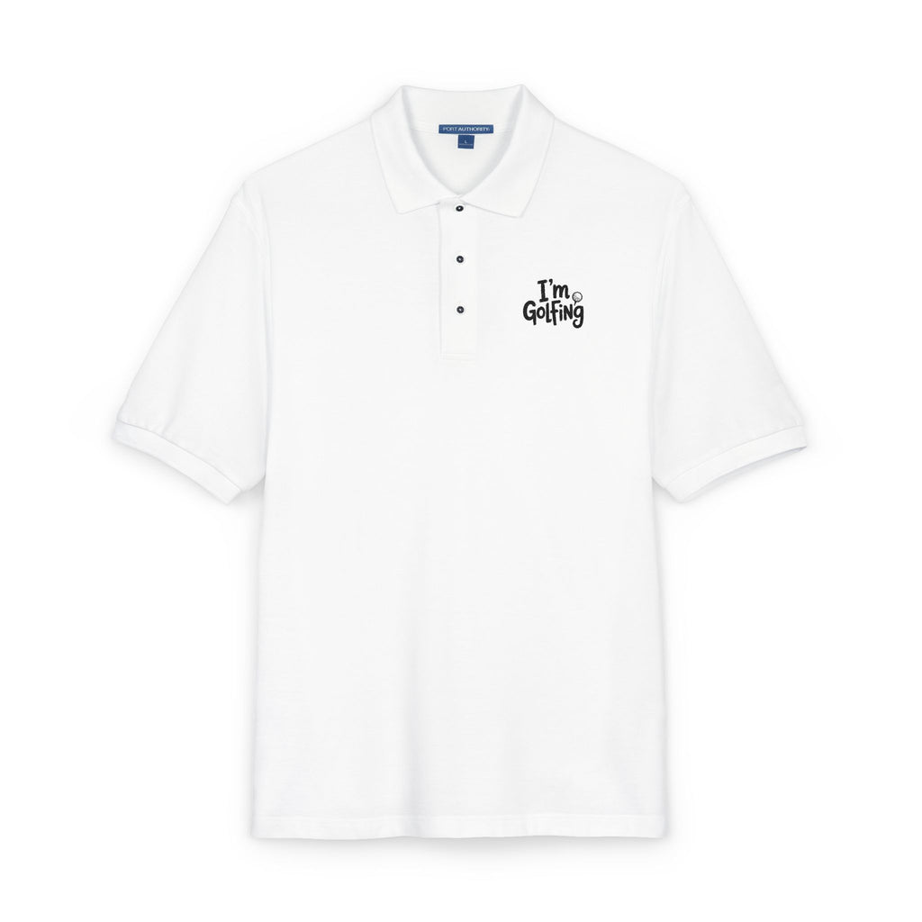 Golfing Embroidered Polo Shirt — "I'm Golfing" Chest Logo