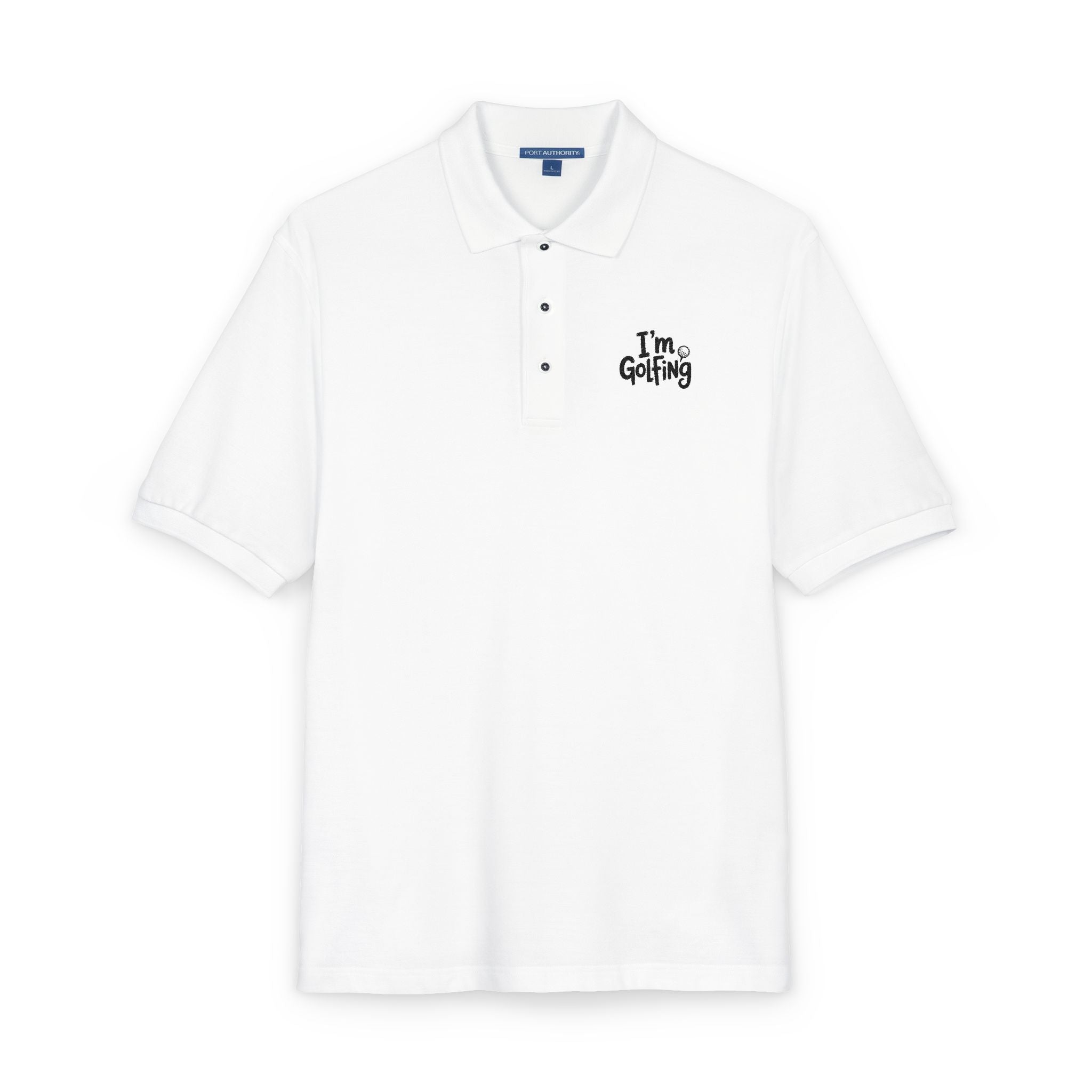 Golfing Embroidered Polo Shirt — "I'm Golfing" Chest Logo