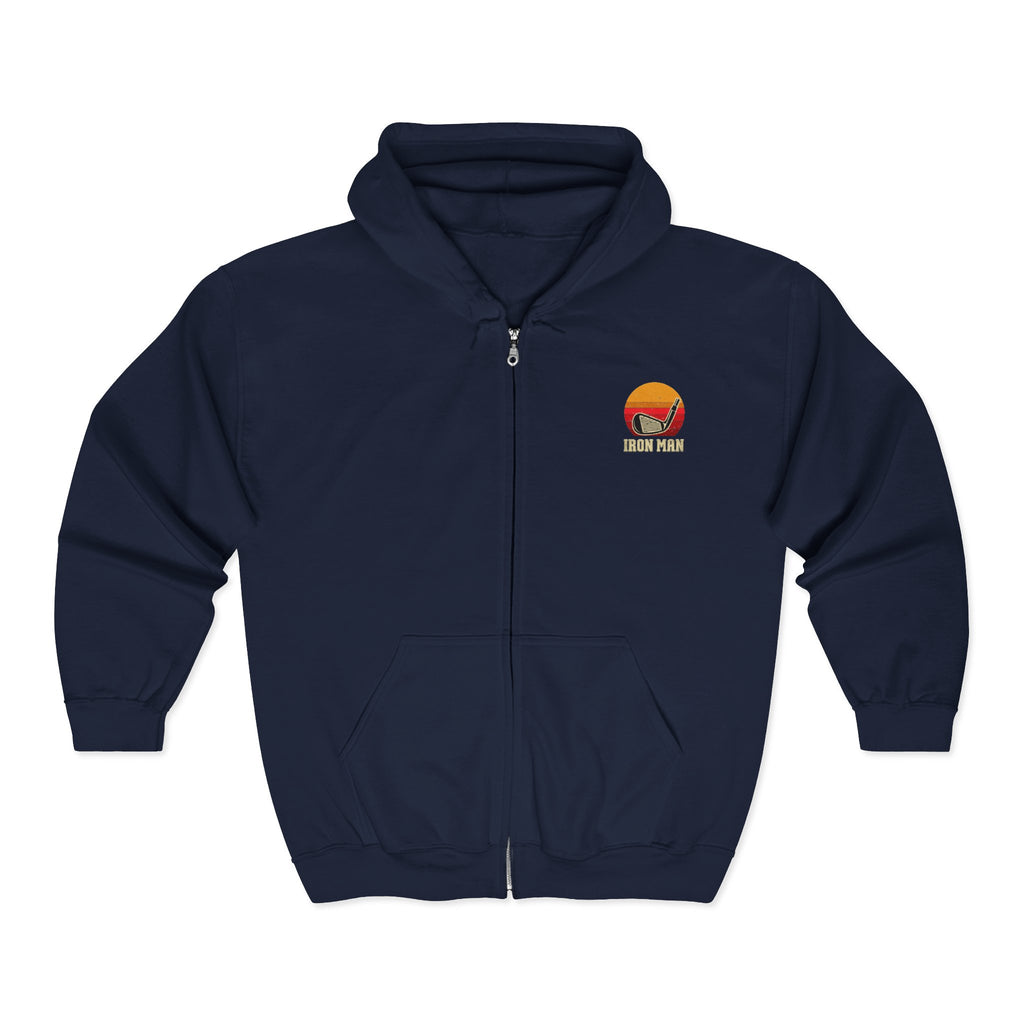 Iron Man Zip Hoodie — 'Iron Man' Retro Design