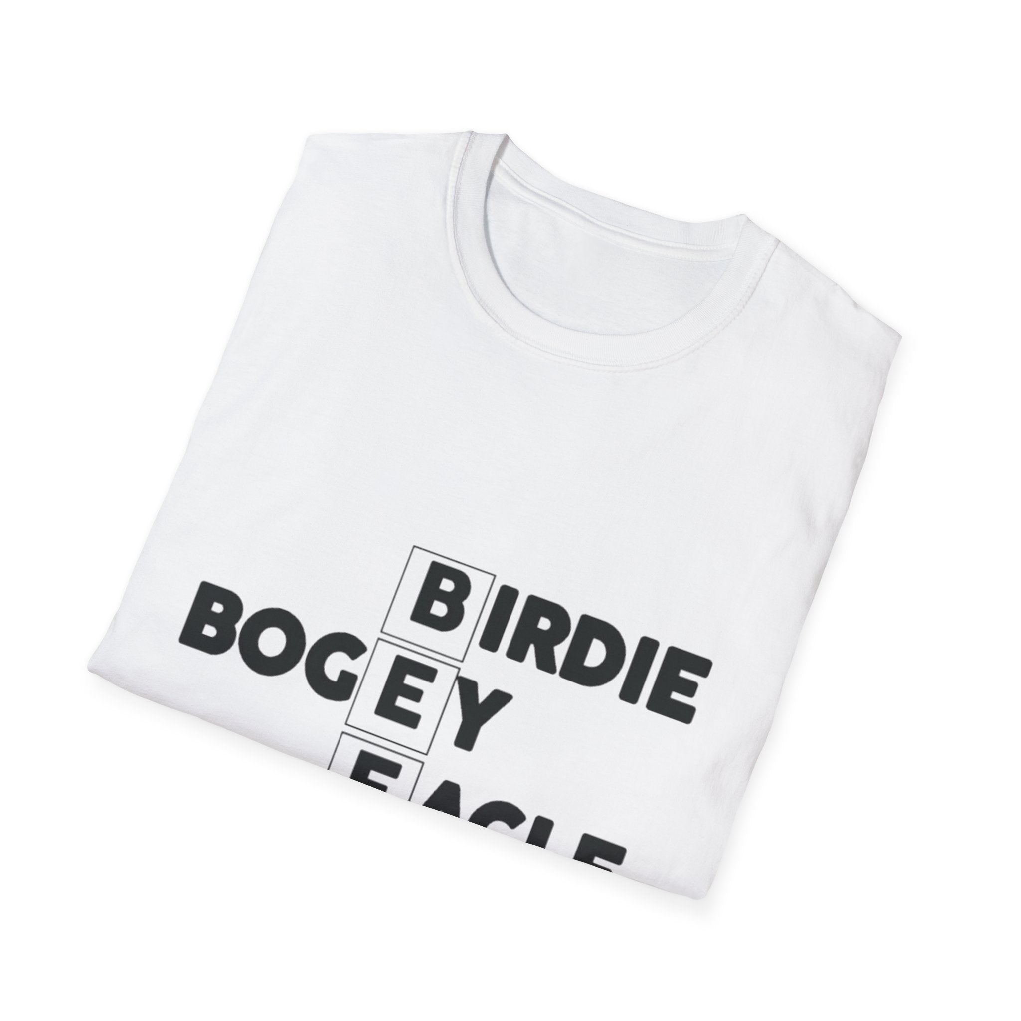 Golf Score Crossword T-Shirt — Birdie Bogey Eagle Par Design