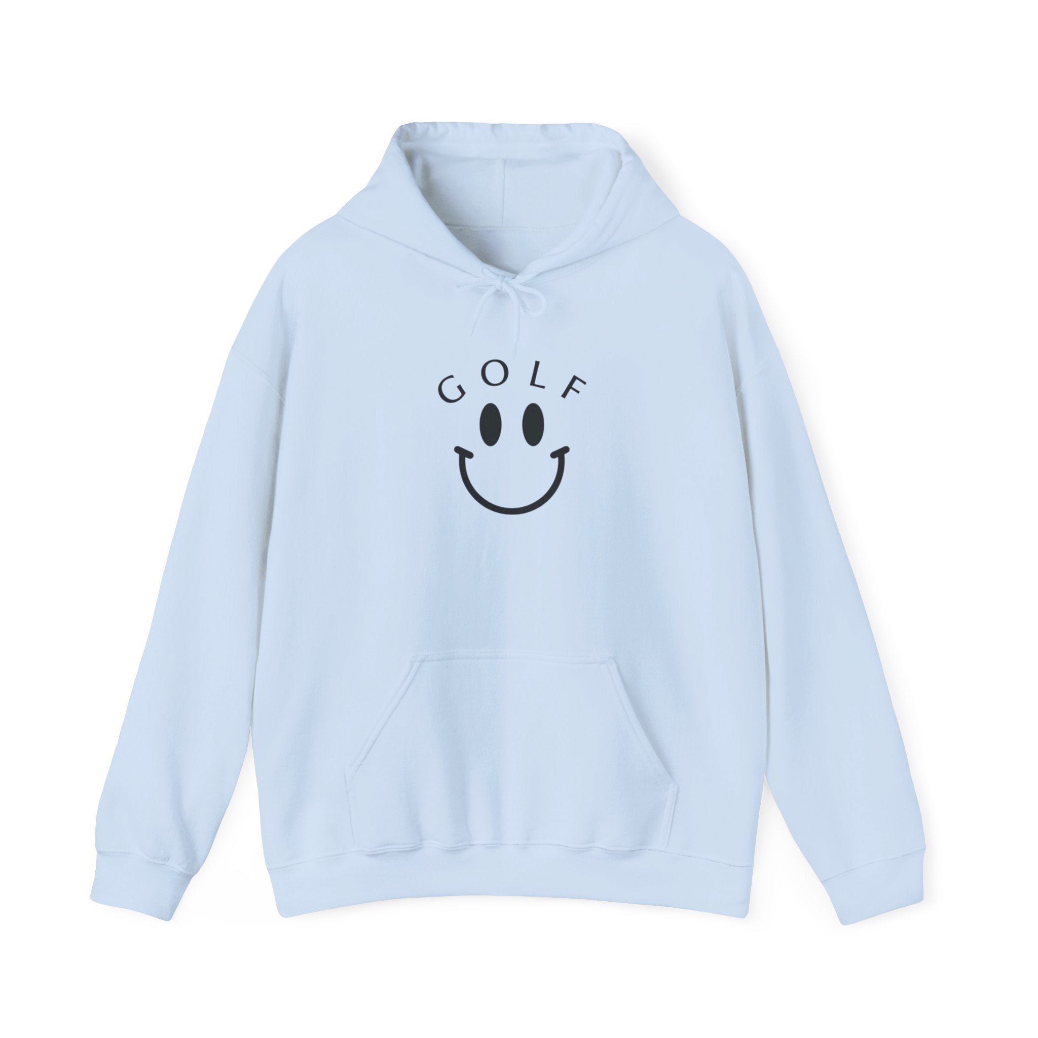 Golf Smiley Hoodie – Minimalist Retro Golf Graphic Sweatshirt