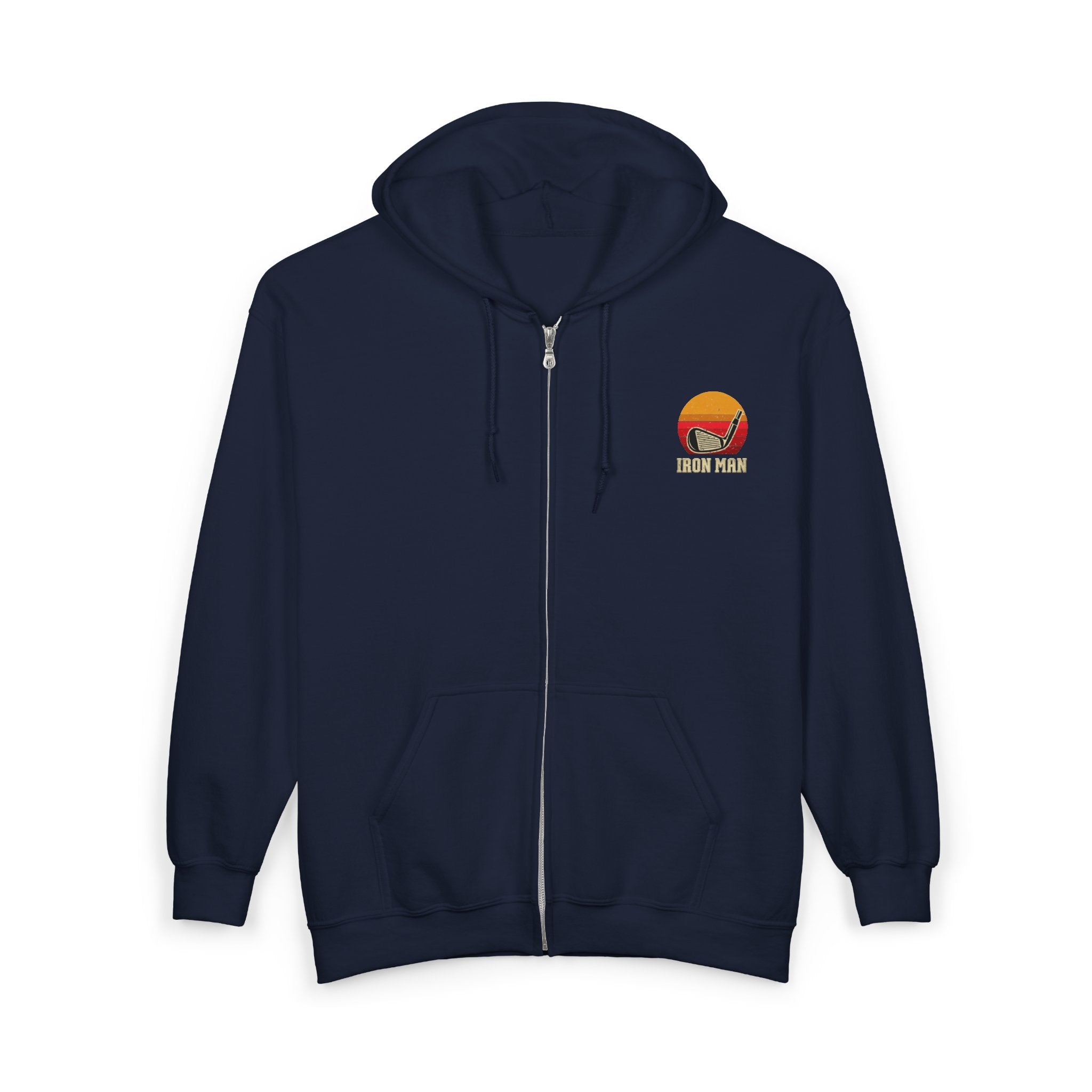Iron Man Zip Hoodie — 'Iron Man' Retro Design