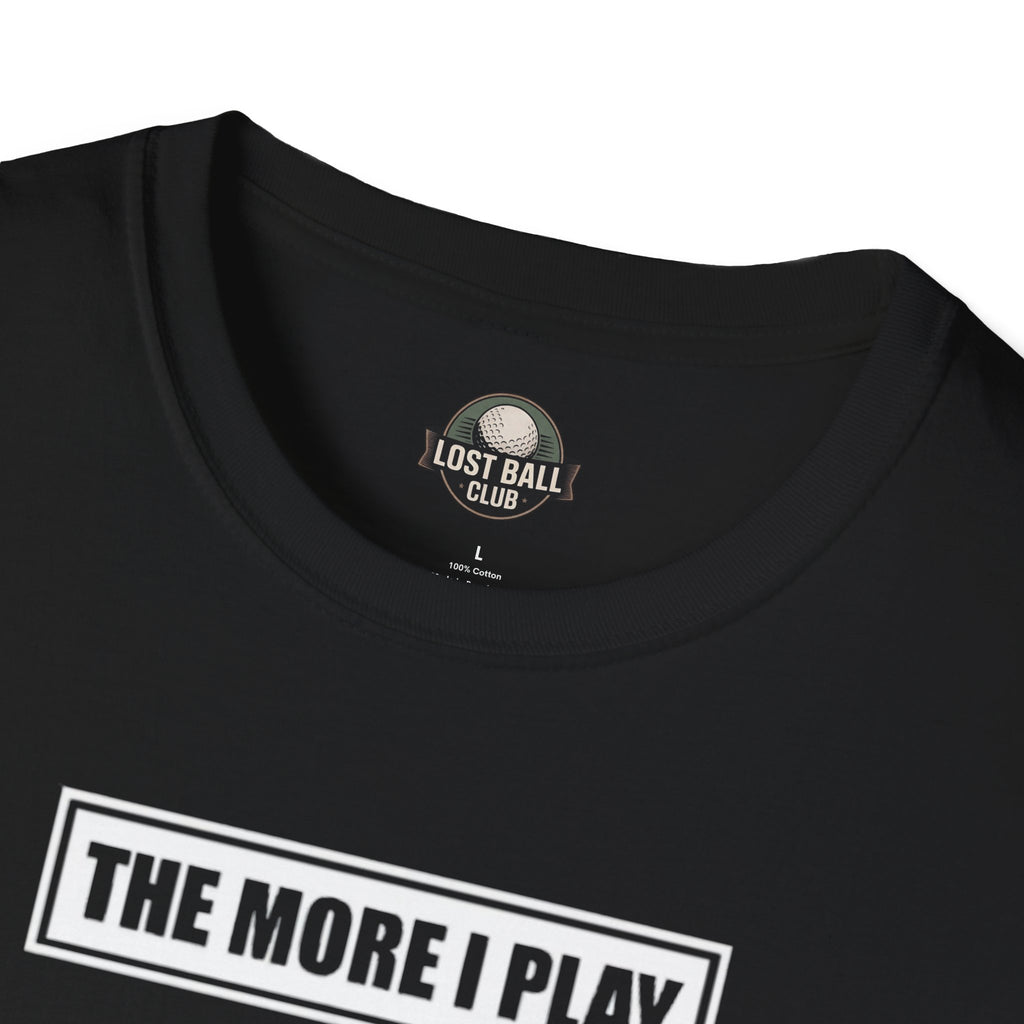 Golf T‑Shirt — "The More I Play the More Gravity Interferes" Funny Golf Shirt