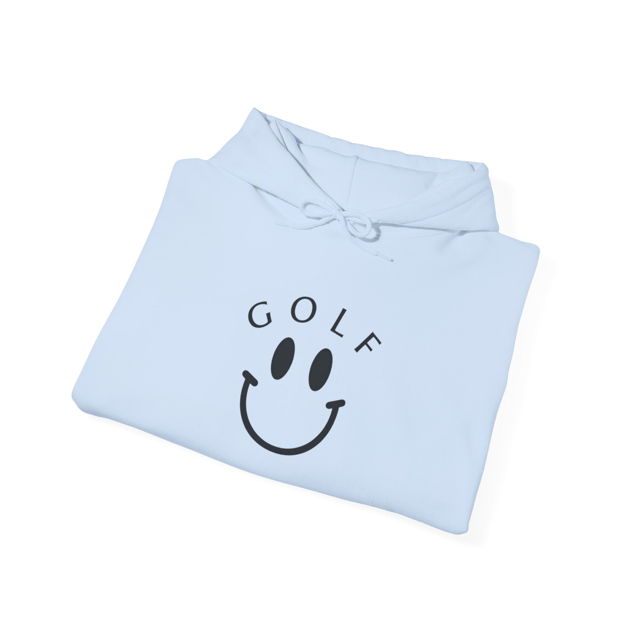 Golf Smiley Hoodie – Minimalist Retro Golf Graphic Sweatshirt
