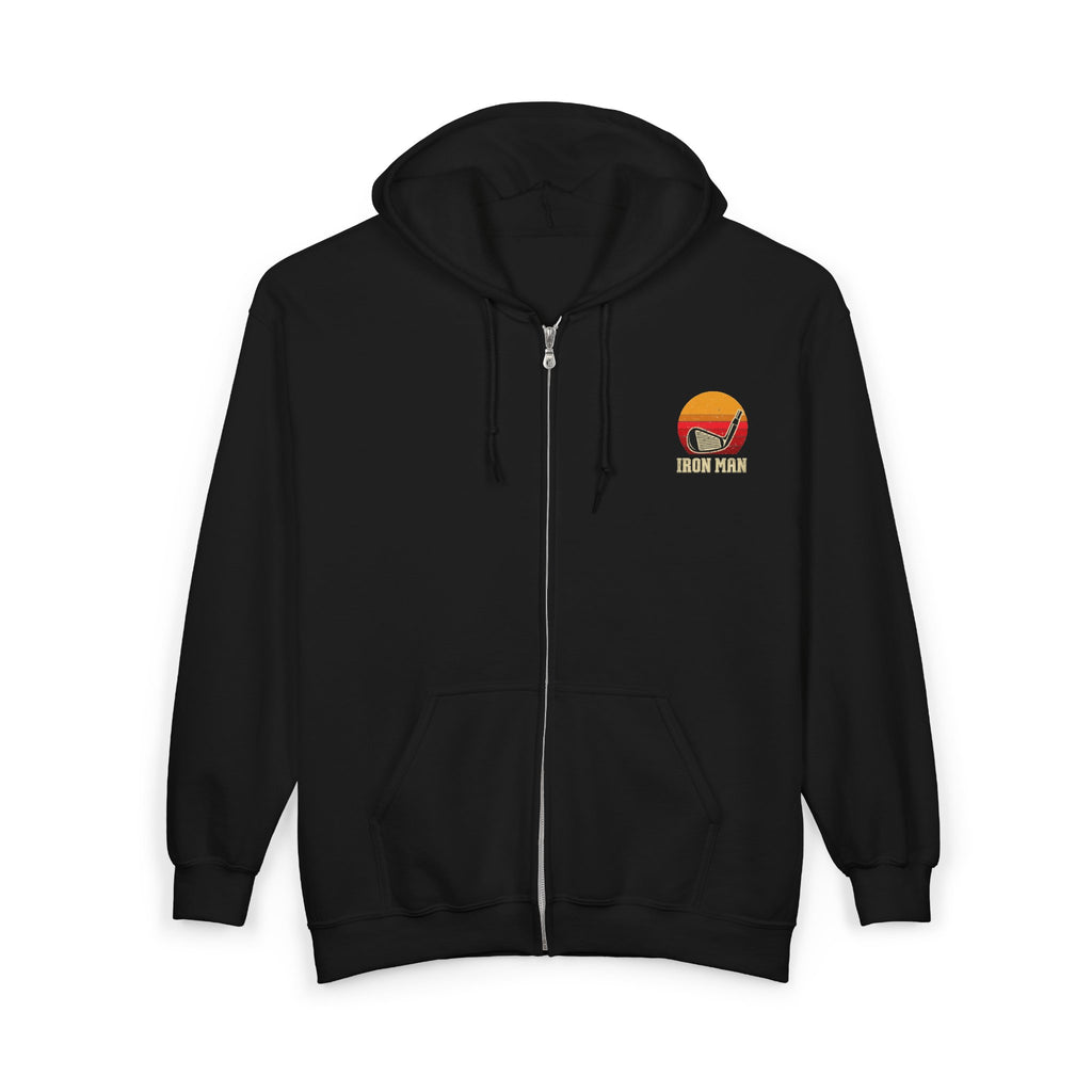 Iron Man Zip Hoodie — 'Iron Man' Retro Design