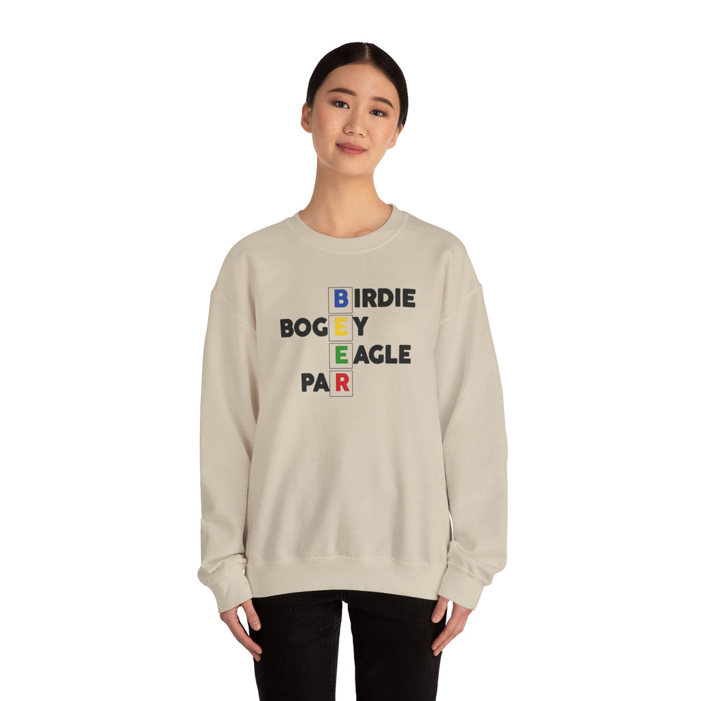 Golf Score Crossword Crewneck Sweatshirt