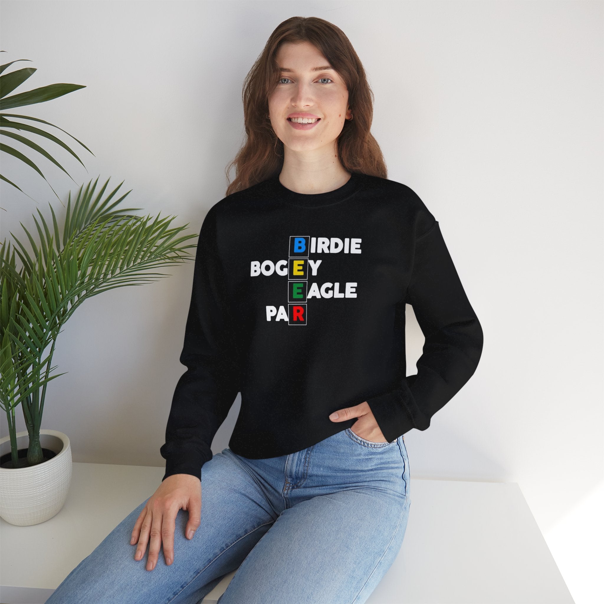 Golf Score Acronym Sweatshirt — Birdie Bogey Eagle Par Crewneck