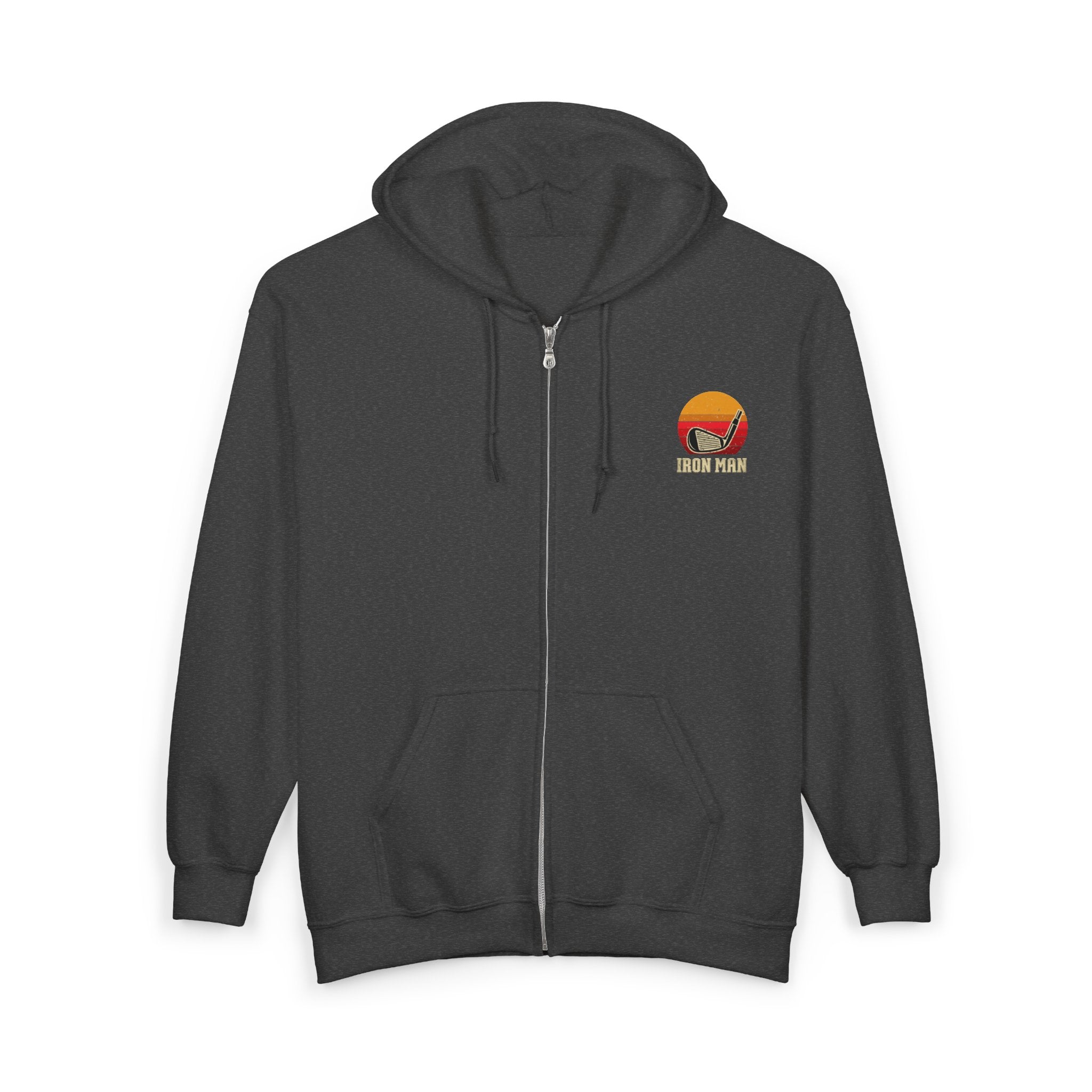Iron Man Zip Hoodie — 'Iron Man' Retro Design