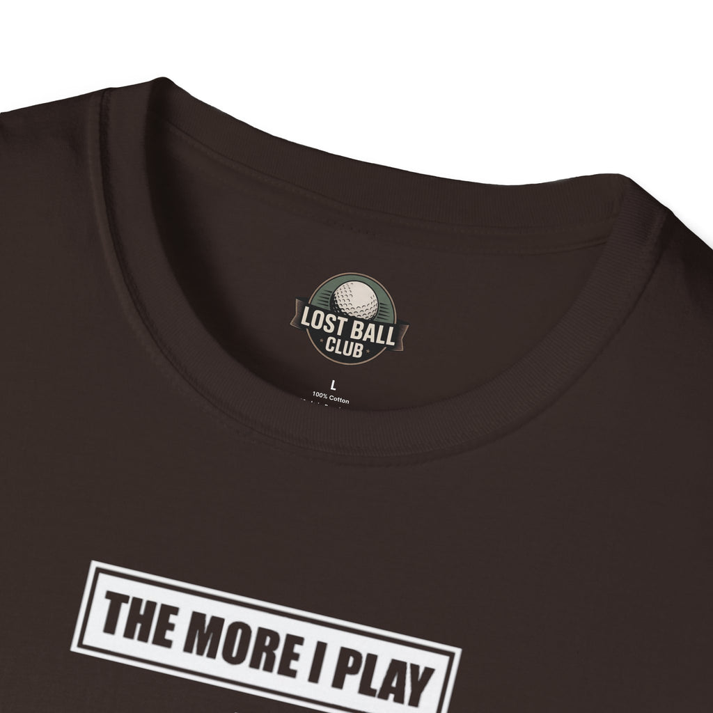 Golf T-Shirt — "The More I Play the More I Can Blame the Wind" Casual Golfing Tee