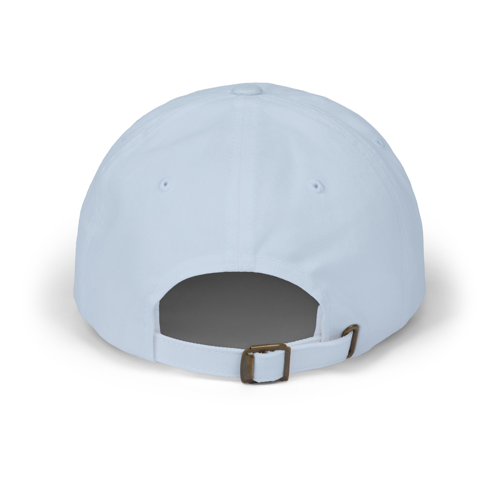 Golf Smiley Dad Cap — Classic White Embroidered Golf Smile Hat