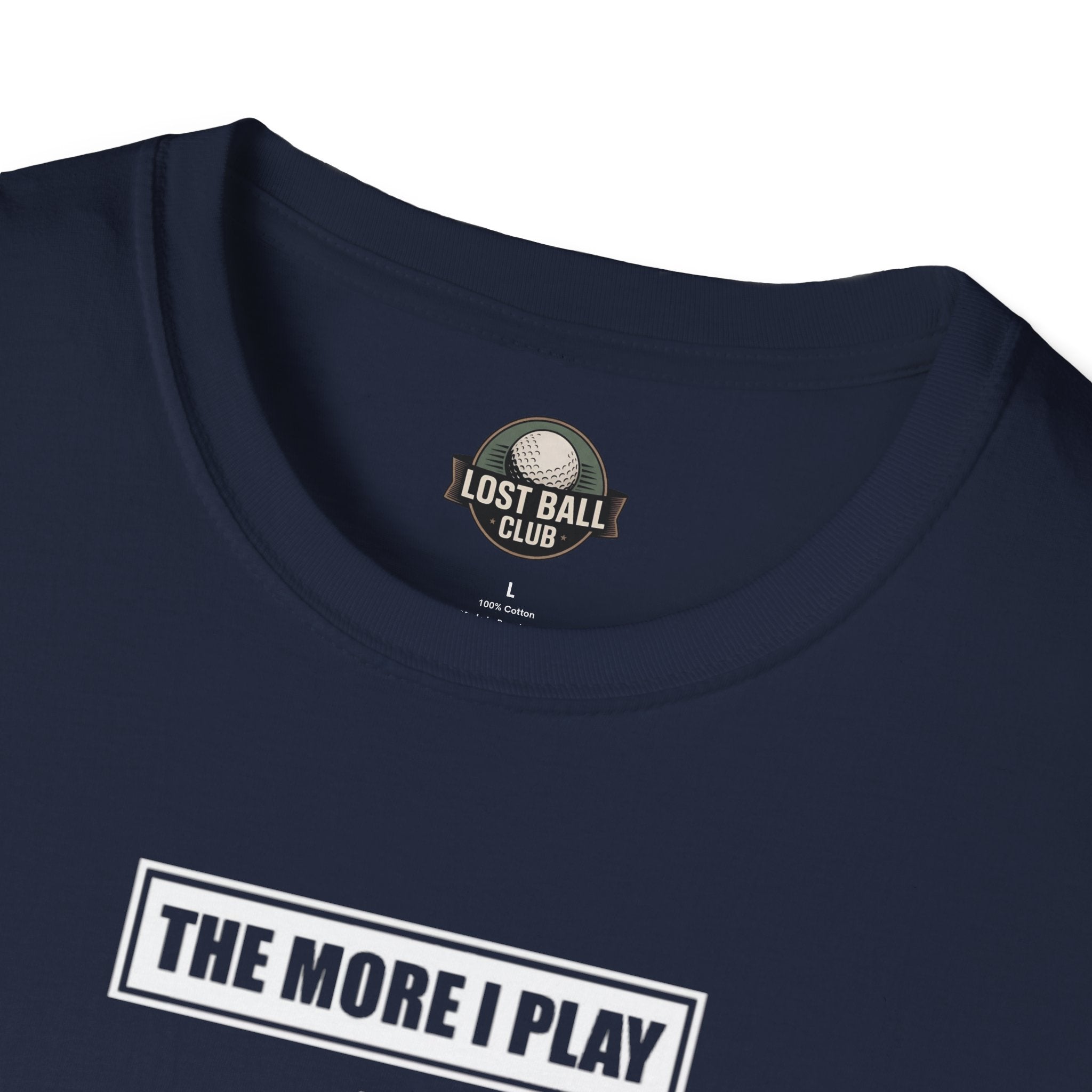 Golf T-Shirt — "The More I Play the More I Can Blame the Wind" Casual Golfing Tee