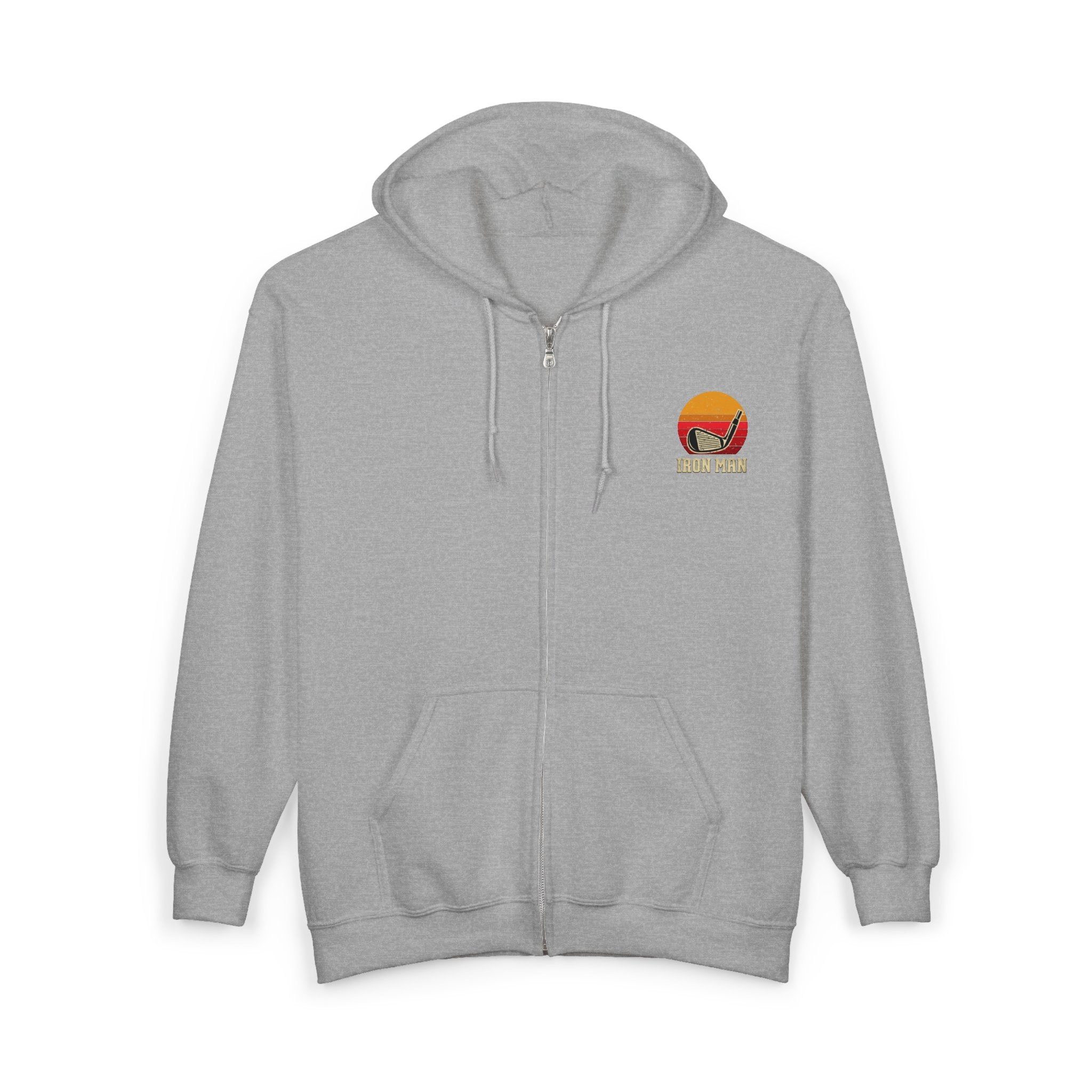 Iron Man Zip Hoodie — 'Iron Man' Retro Design
