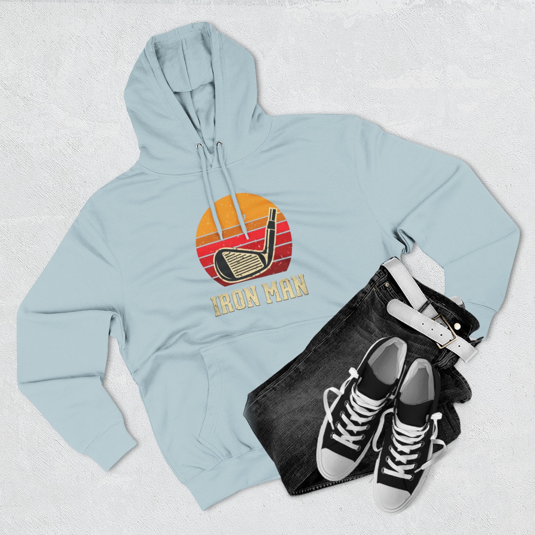 Vintage Sunset Graphic Fleece Hoodie