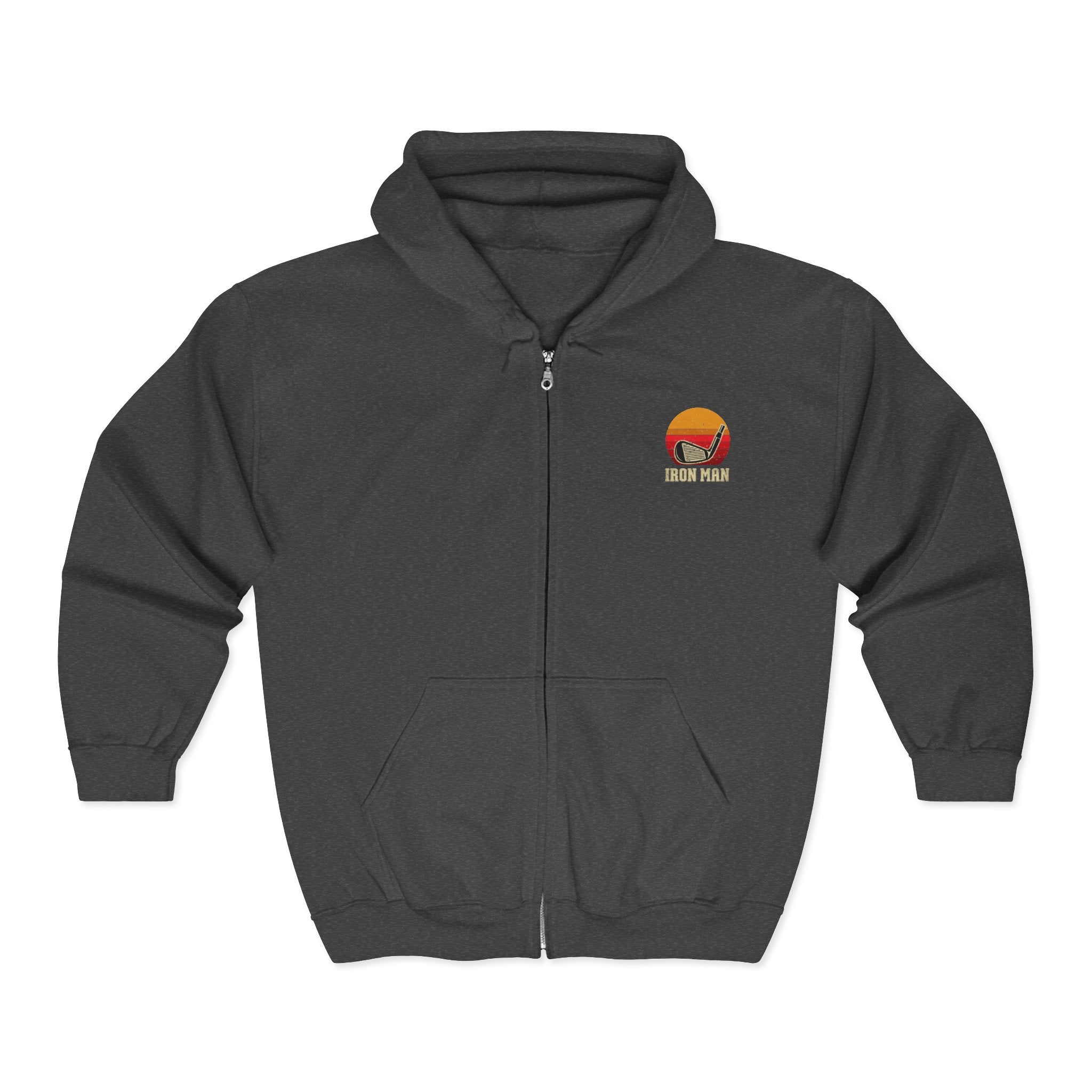 Iron Man Zip Hoodie — 'Iron Man' Retro Design