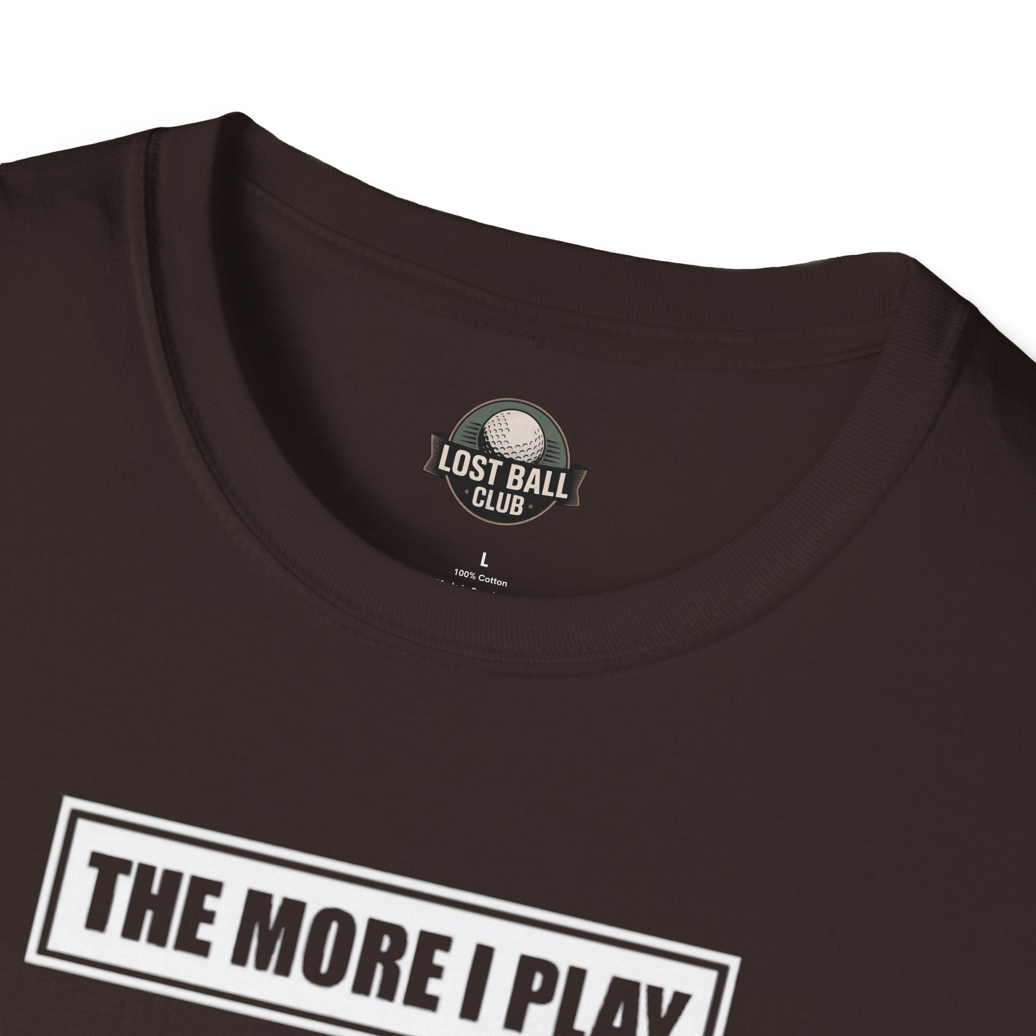 Golf T‑Shirt — "The More I Play the More Gravity Interferes" Funny Golf Shirt