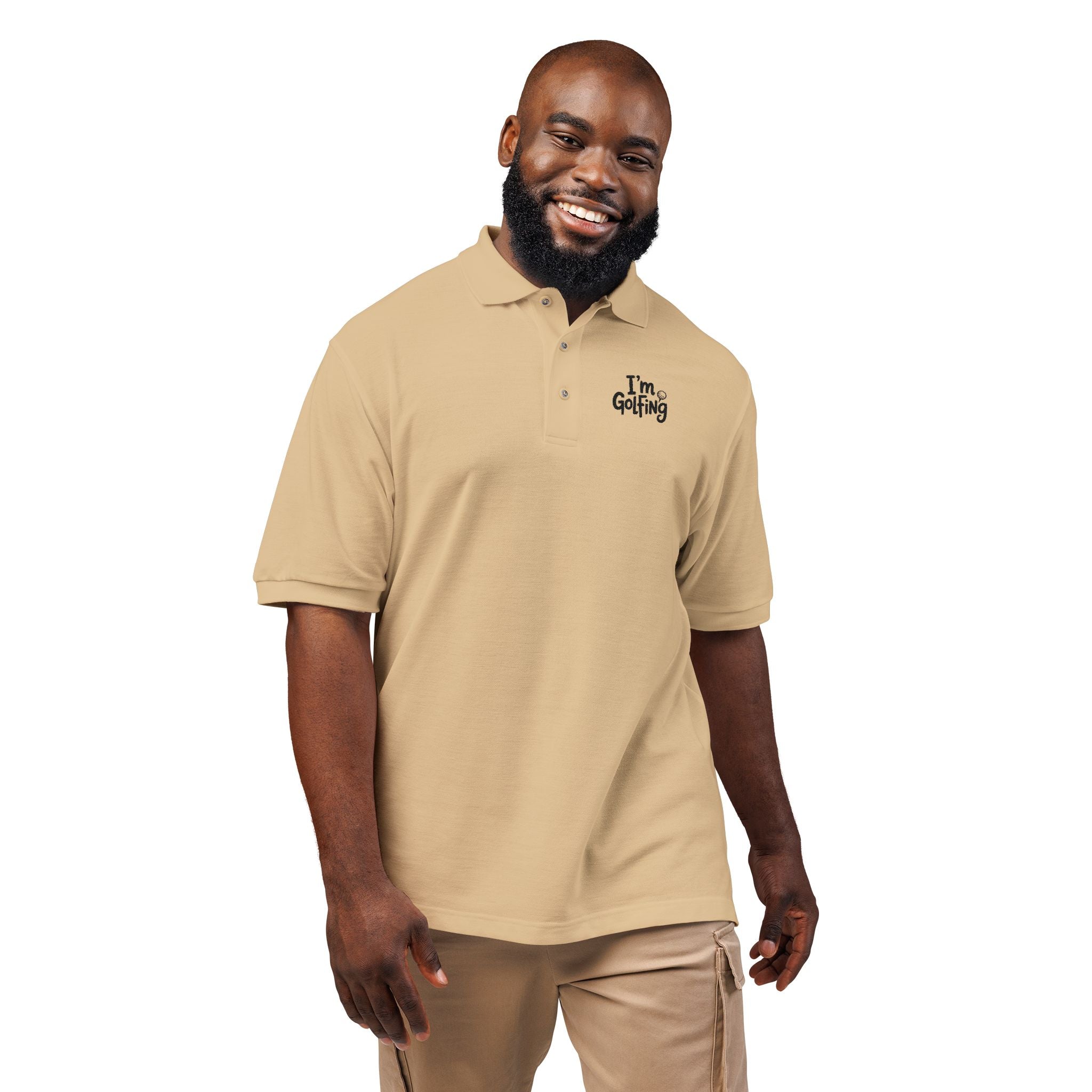 Golfing Embroidered Polo Shirt — "I'm Golfing" Chest Logo