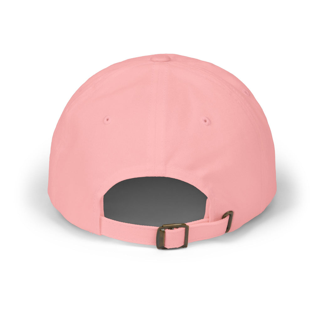 Golf Smiley Dad Cap — Classic White Embroidered Golf Smile Hat