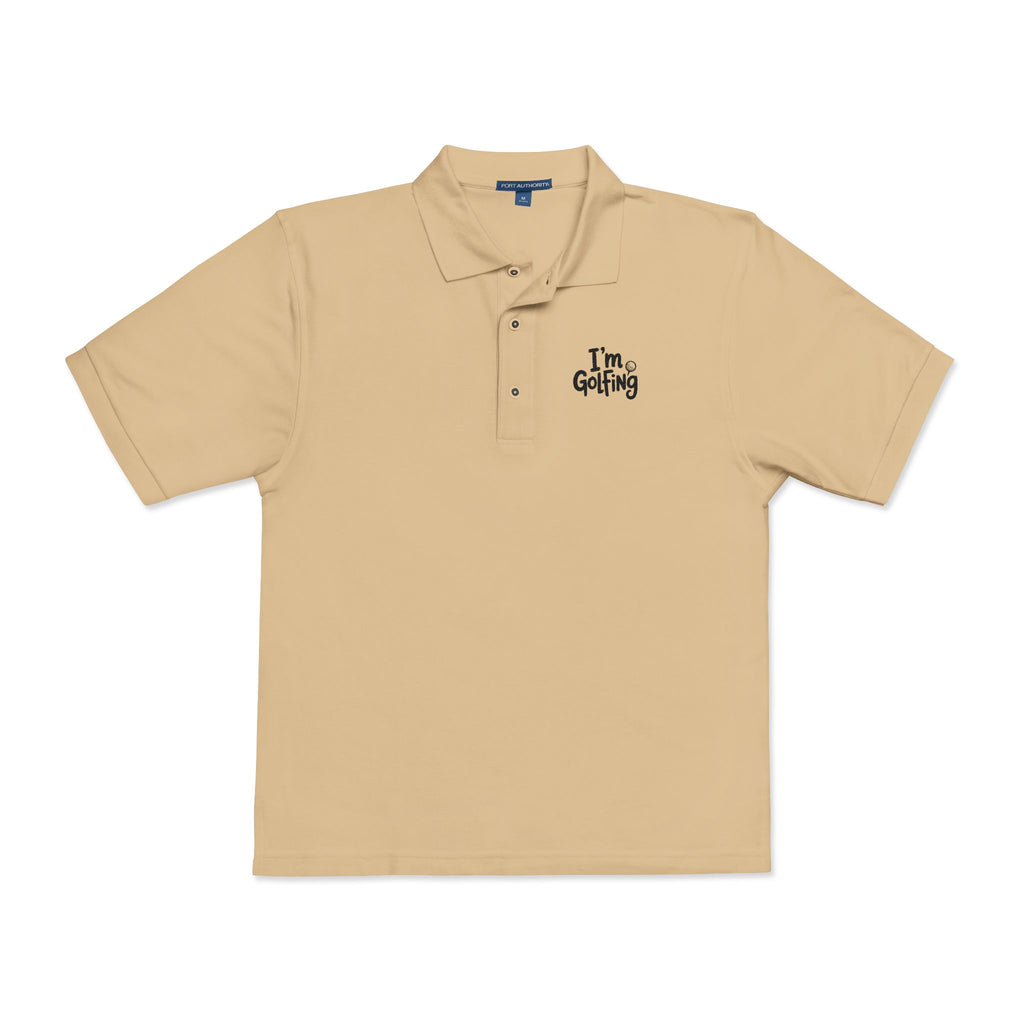 Golfing Embroidered Polo Shirt — "I'm Golfing" Chest Logo