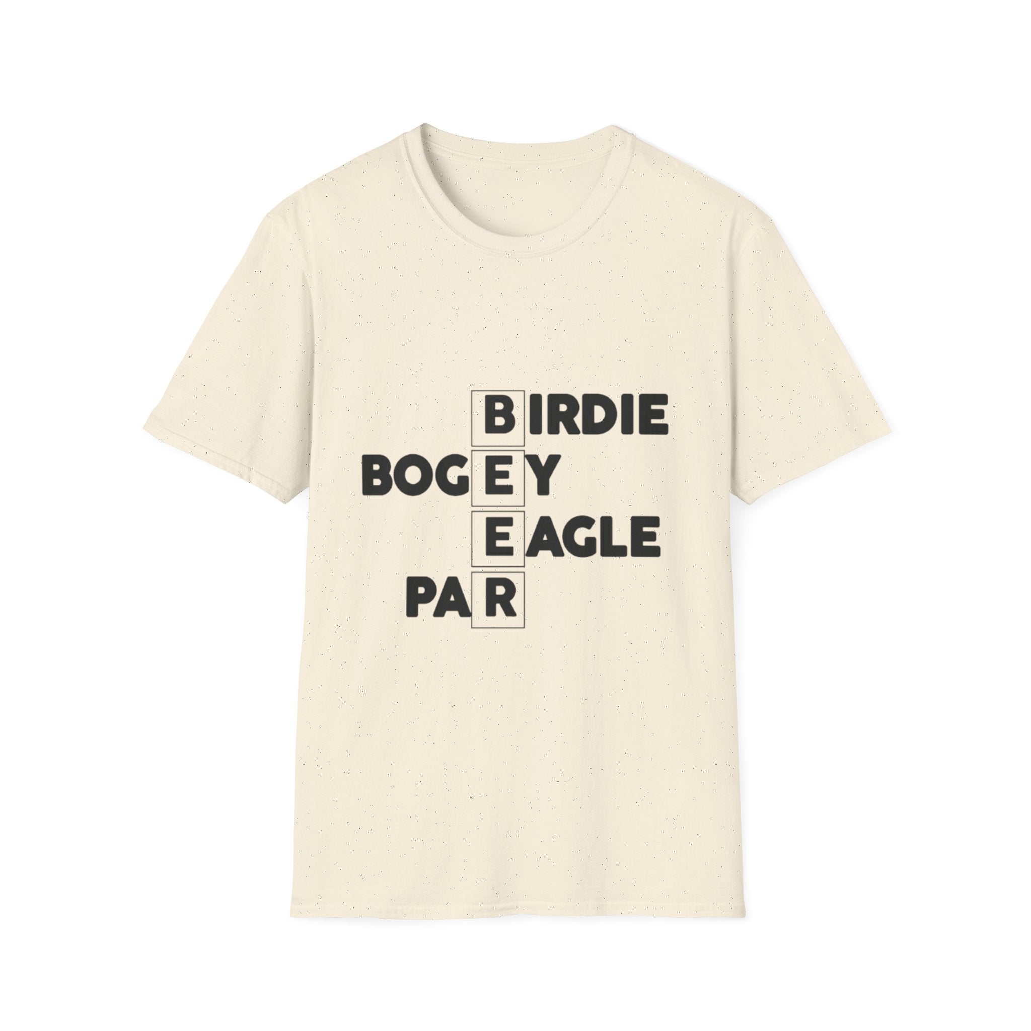 Golf Score Crossword T-Shirt — Birdie Bogey Eagle Par Design