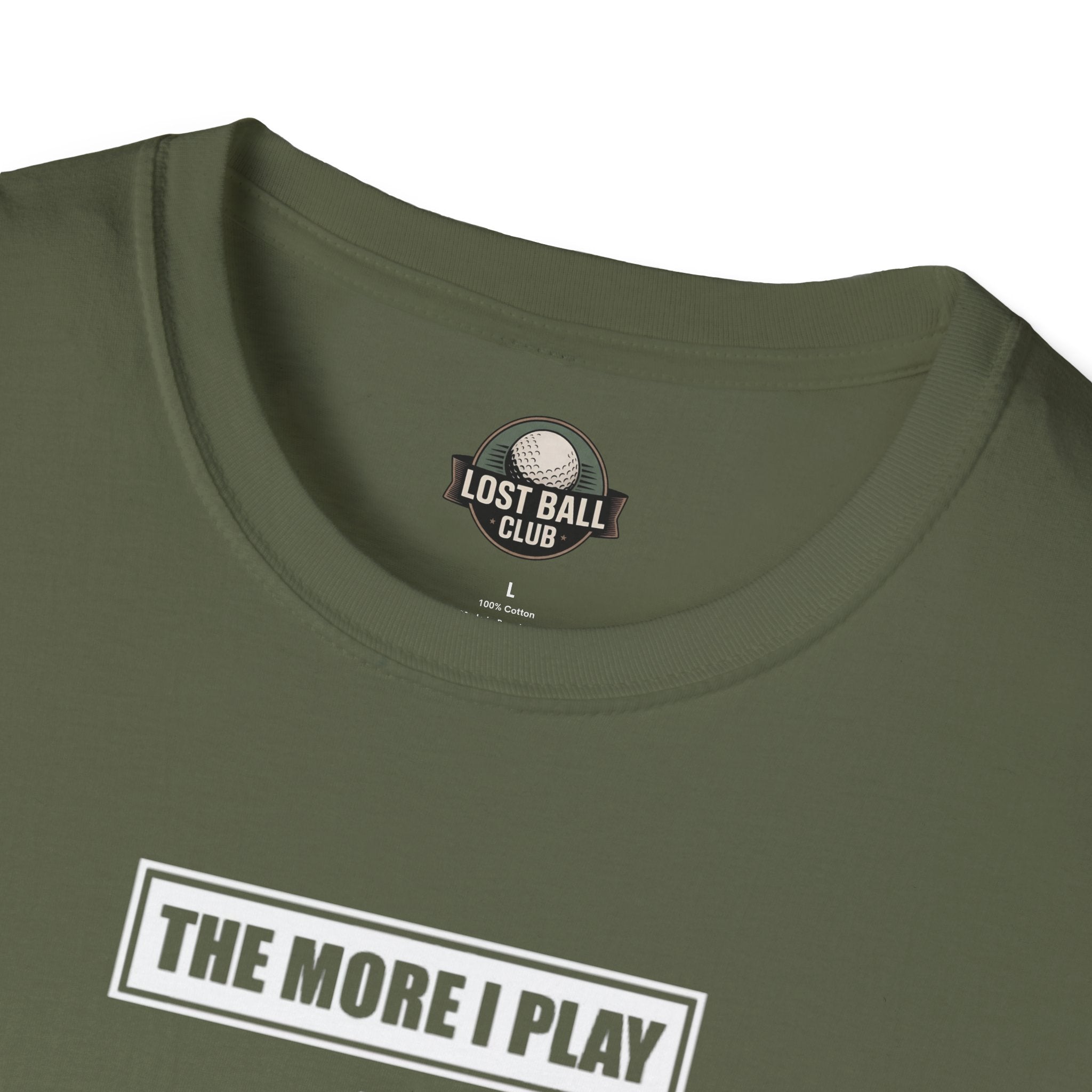 Golf T-Shirt — "The More I Play the More I Can Blame the Wind" Casual Golfing Tee