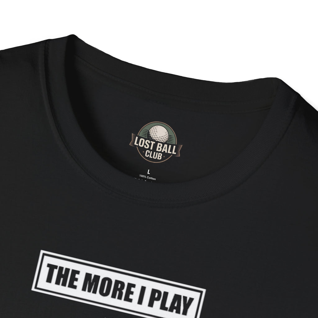 Golf T-Shirt — "The More I Play the More I Can Blame the Wind" Casual Golfing Tee