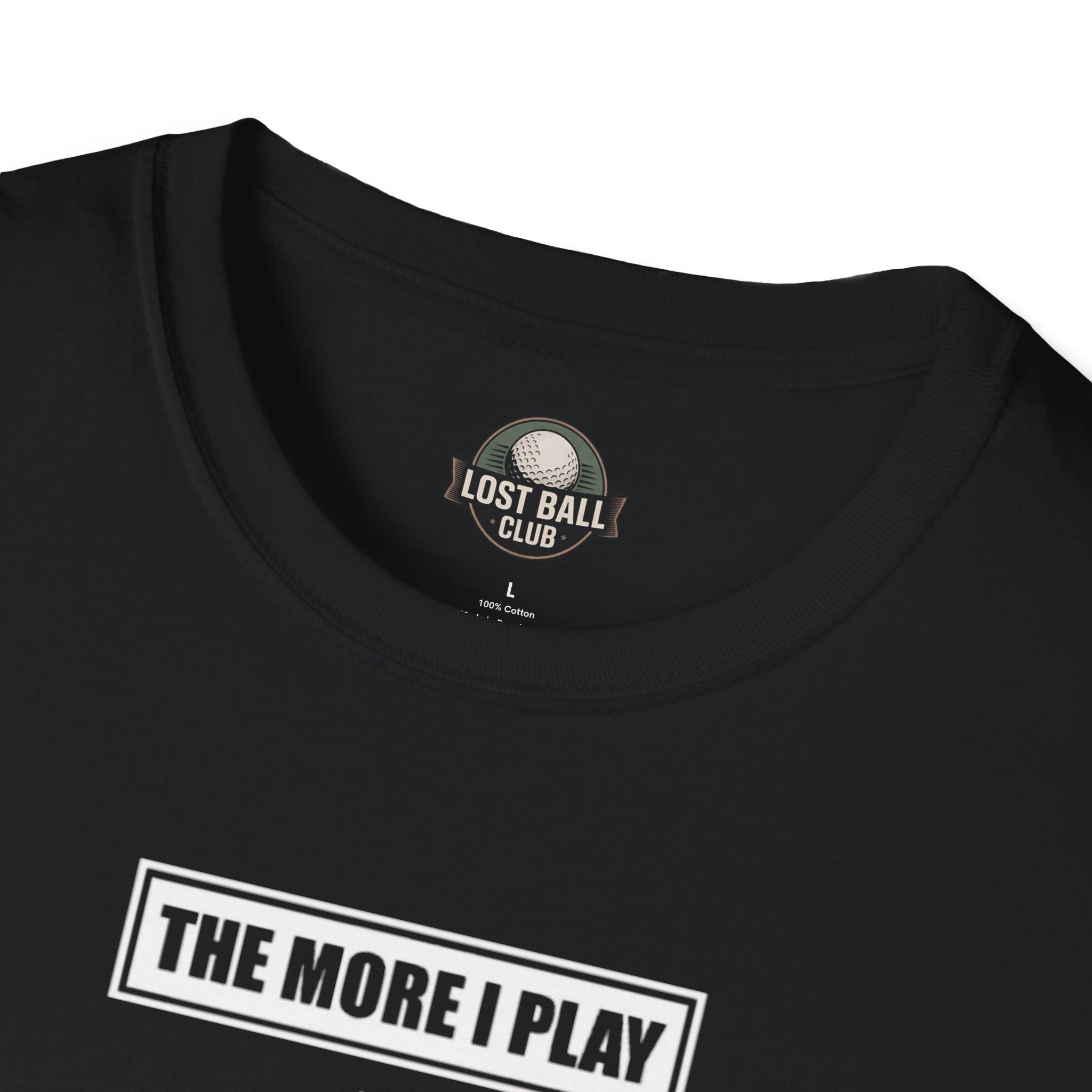 Golf T-Shirt — "The More I Play the More I Can Blame the Wind" Casual Golfing Tee