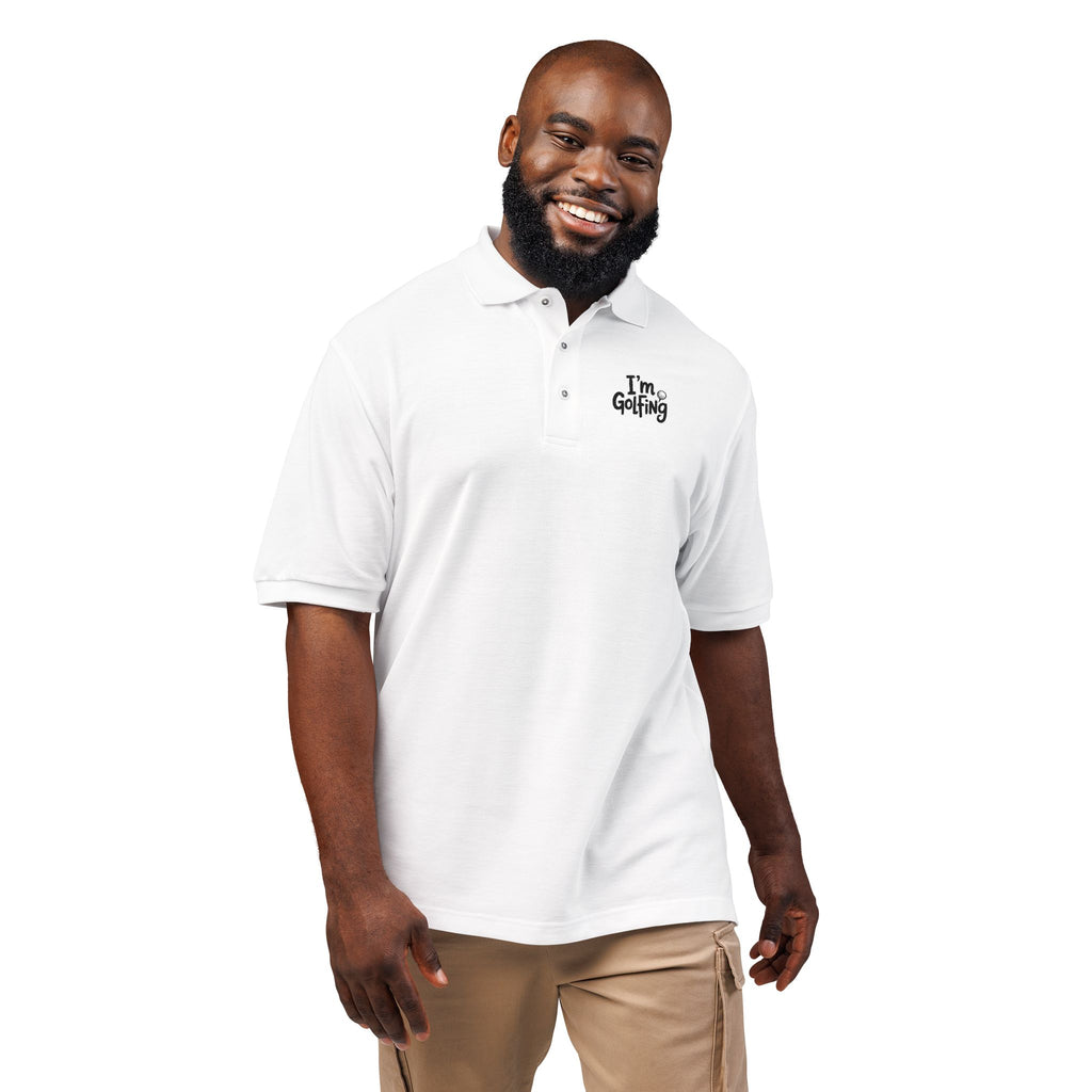 Golfing Embroidered Polo Shirt — "I'm Golfing" Chest Logo