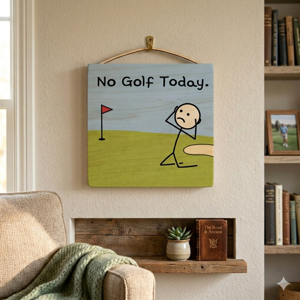 No Golf Today (Yes, I’m Not Okay) | Funny Golfer Canvas Art Wood Prints