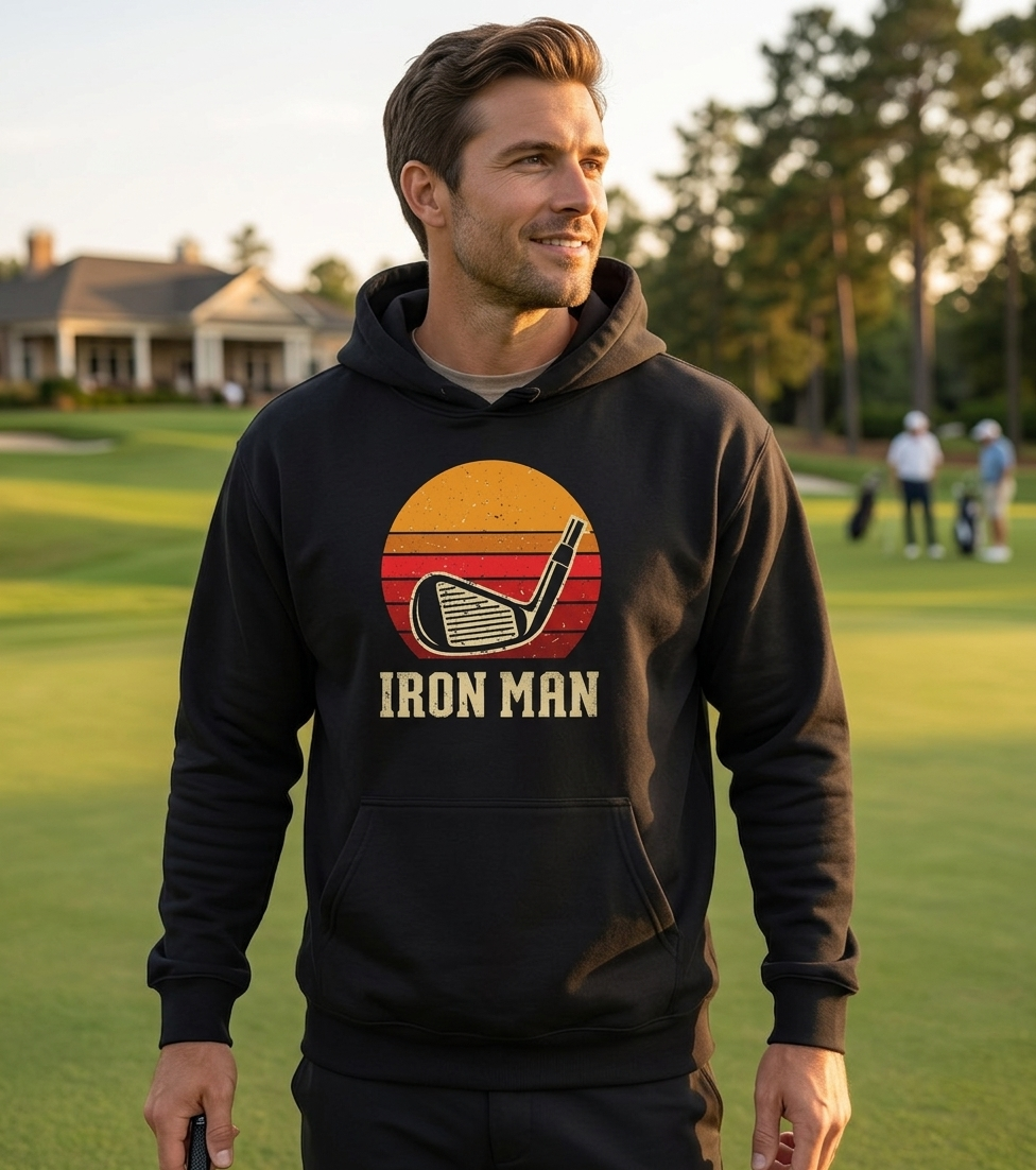 Vintage Sunset Graphic Fleece Hoodie