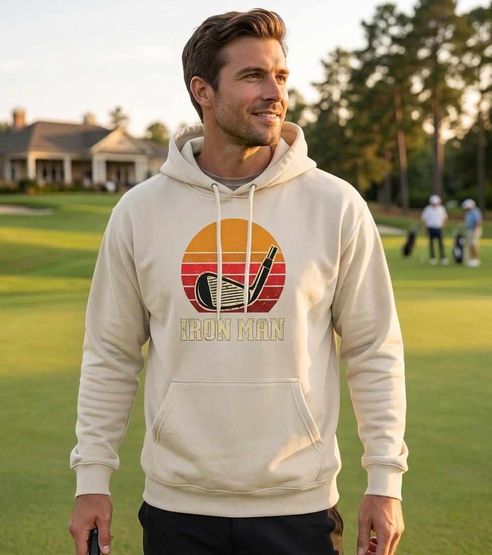 Vintage Sunset Graphic Fleece Hoodie